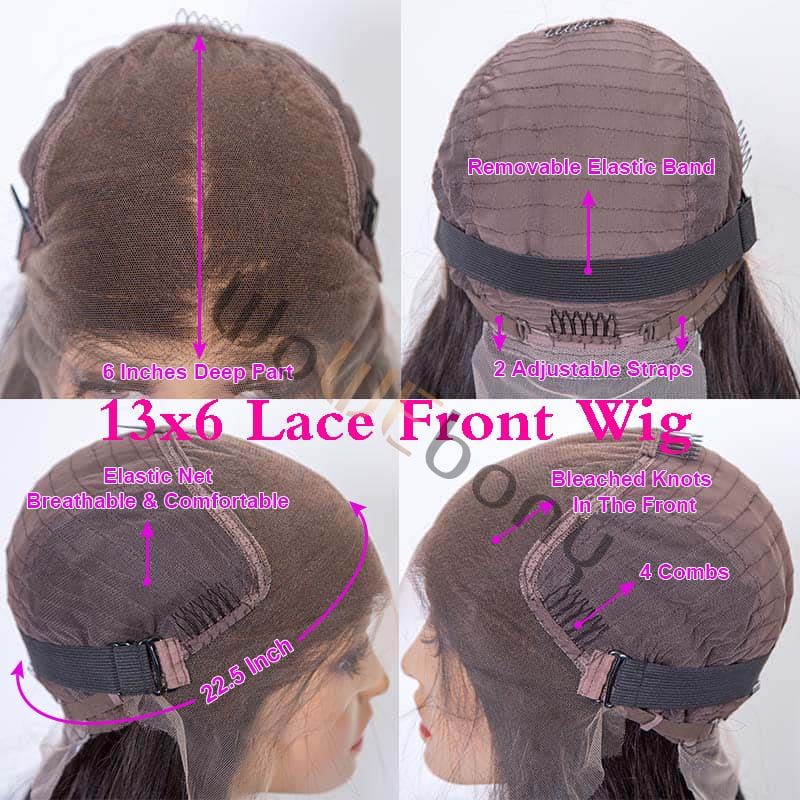 13x6 Invisible HD Lace Front Wig Indian Remy Hair 3 in 1 Wet and Curly/Wavy Back Curly Bob Lace Front Wigs - ONIQ